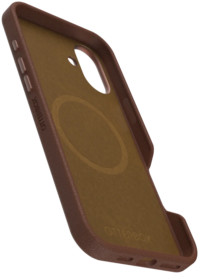 OtterBox Symmetry Cactus Leer MagSafe Apple iPhone 16 Plus Hoesje Bruin afbeelding 7