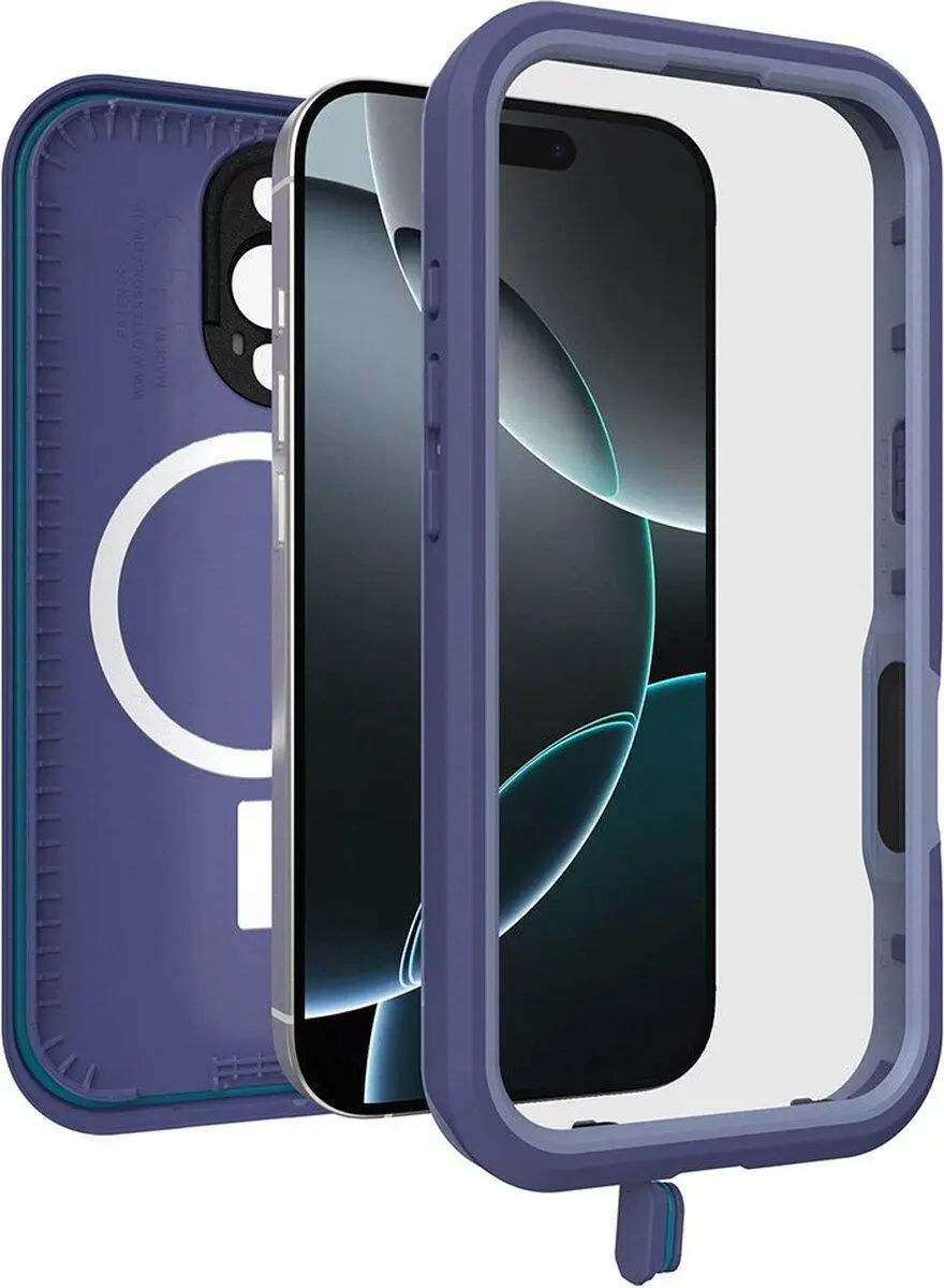 OtterBox Fre MagSafe Apple iPhone 16 Pro Hoesje Waterdicht Full Protect Paars afbeelding 3