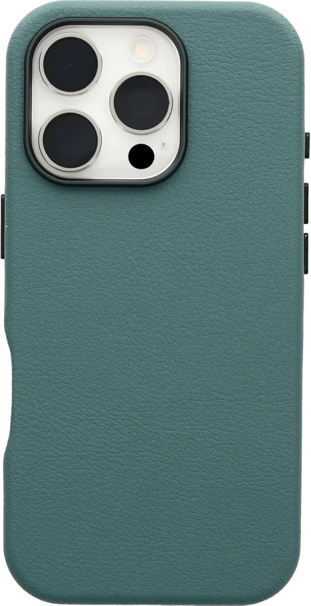 OtterBox Symmetry Cactus Leer MagSafe Apple iPhone 16 Pro Hoesje Groen afbeelding 2
