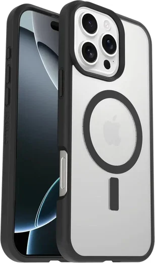 OtterBox React MagSafe Apple iPhone 16 Pro Max Hoesje Back Cover Zwart afbeelding 1