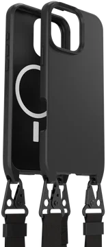 OtterBox React Necklace MagSafe iPhone 16 Pro Max Hoesje met Telefoonkoord Zwart