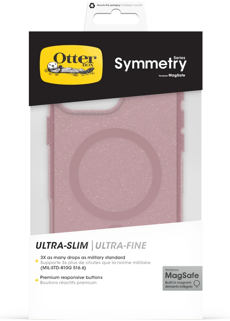 OtterBox Symmetry MagSafe Apple iPhone 16 Pro Max Hoesje Clear Roze afbeelding 6