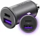 Buddi Power 45W Autolader USB-A + C Poort met Snelladen Grijs