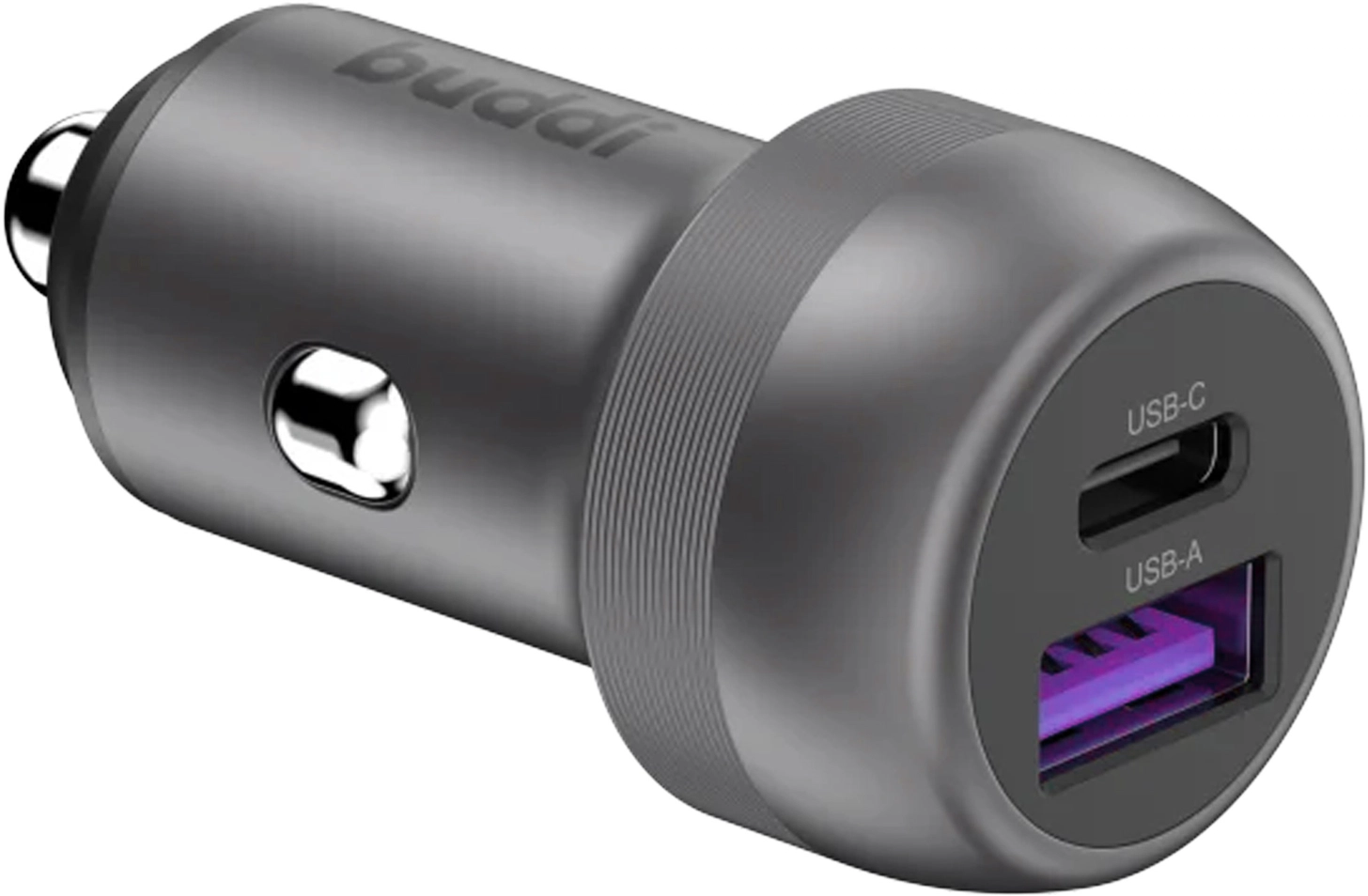 Buddi Power 89W Autolader USB-A + C Poort met Snelladen Grijs afbeelding 8