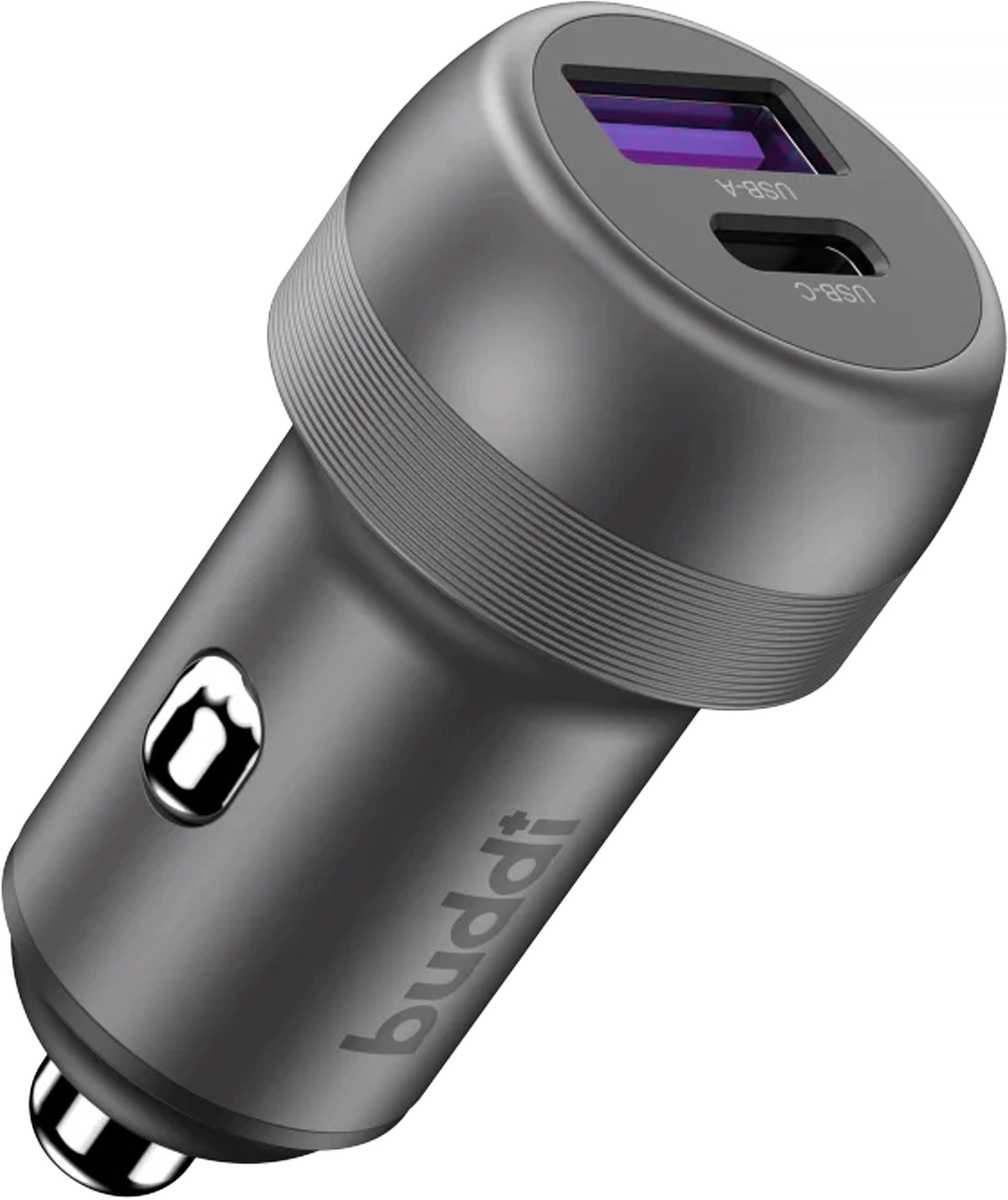 Buddi Power 89W Autolader USB-A + C Poort met Snelladen Grijs afbeelding 9