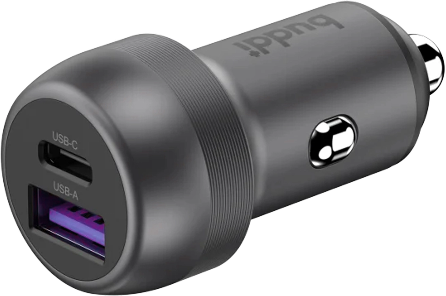 Buddi Power 89W Autolader USB-A + C Poort met Snelladen Grijs afbeelding 10