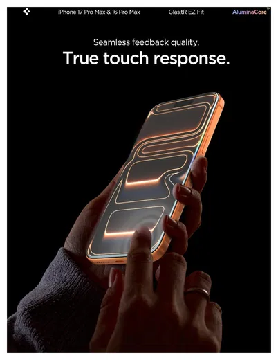 Spigen Glas.tR EZ Fit iPhone 17 Pro Max / 16 Pro Max Screen Protector 2-Pack afbeelding 7