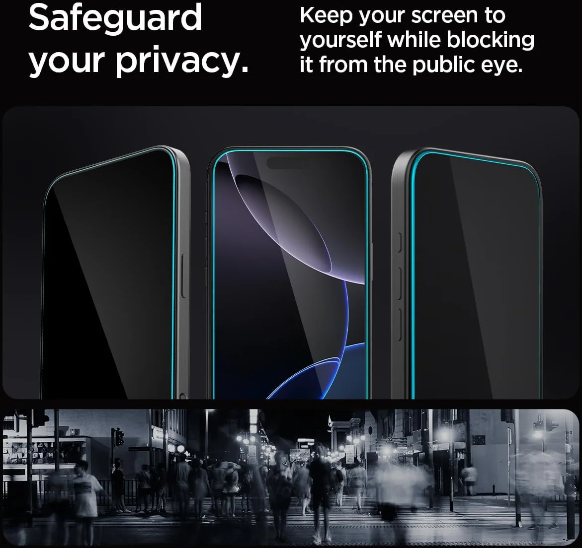Spigen EZ Fit GLAS.tR iPhone 17 Pro Max / 16 Pro Max Privacy Glass 2-Pack afbeelding 8