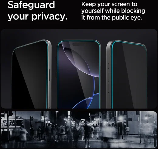 Spigen EZ Fit GLAS.tR iPhone 17 Pro Max / 16 Pro Max Privacy Glass 2-Pack afbeelding 8