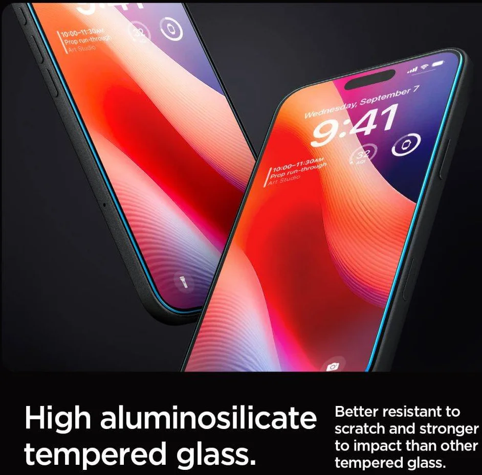 Spigen EZ Fit GLAS.tR Apple iPhone 16 Pro Max Screen Protector 1-Pack afbeelding 3