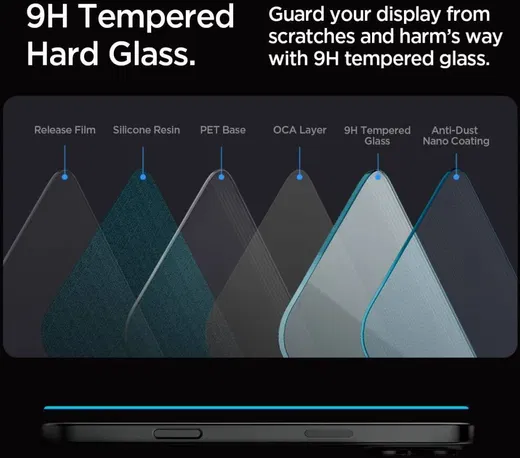 Spigen EZ Fit GLAS.tR Apple iPhone 16 Pro Max Screen Protector 1-Pack afbeelding 4