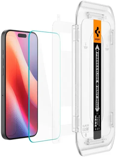Spigen EZ Fit GLAS.tR Apple iPhone 16 Pro Max Screen Protector 1-Pack afbeelding 9