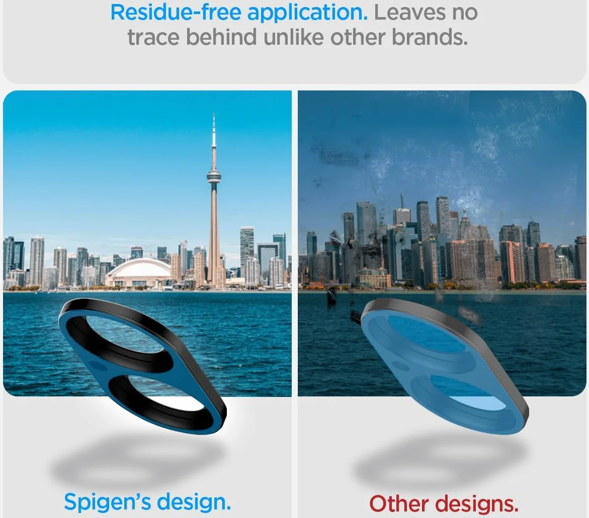 Spigen Optik Apple iPhone 16 / 16 Plus Camera Lens Protector Zwart 2-Pack afbeelding 6