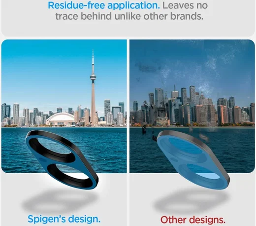 Spigen Optik Apple iPhone 16 / 16 Plus Camera Lens Protector Zwart 2-Pack afbeelding 6