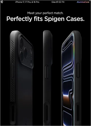 Spigen iPhone 17/17 Pro/16 Pro - Spigen EZ Fit Screenprotector - 9H Glas 2-Pack afbeelding 8