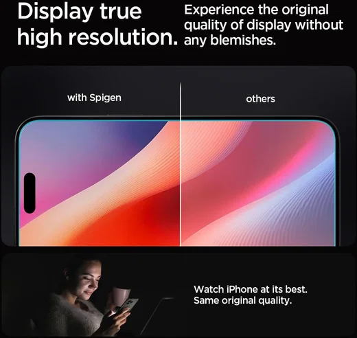 Spigen EZ Fit GLAS.tR Apple iPhone 16 Pro Screen Protector 1-Pack afbeelding 6