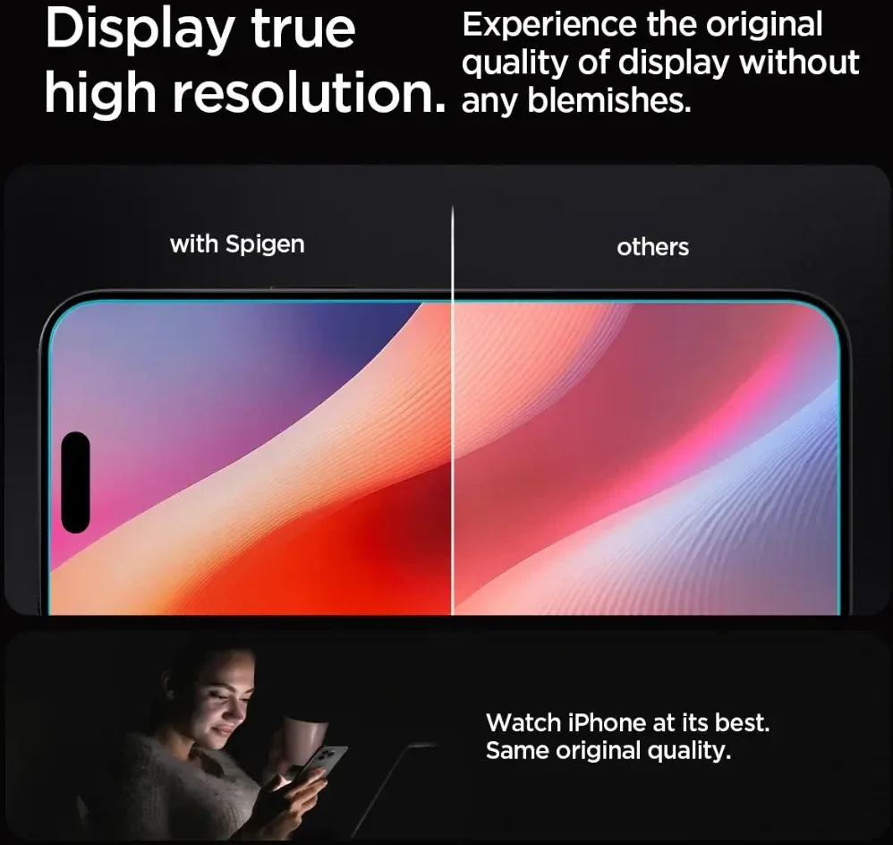 Spigen Glas.tR Slim HD Apple iPhone 16 Pro Screen Protector Tempered Glass afbeelding 6