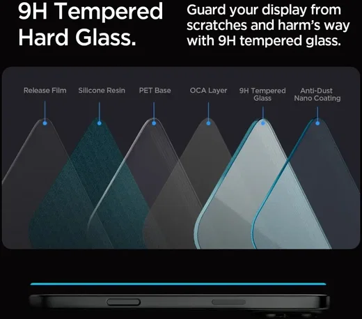 Spigen Glas.tR Slim HD Apple iPhone 16 Pro Screen Protector Tempered Glass afbeelding 7