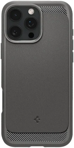 Spigen Rugged Armor MagFit iPhone 16 Pro Max Hoesje Back Cover MagSafe Grijs afbeelding 2