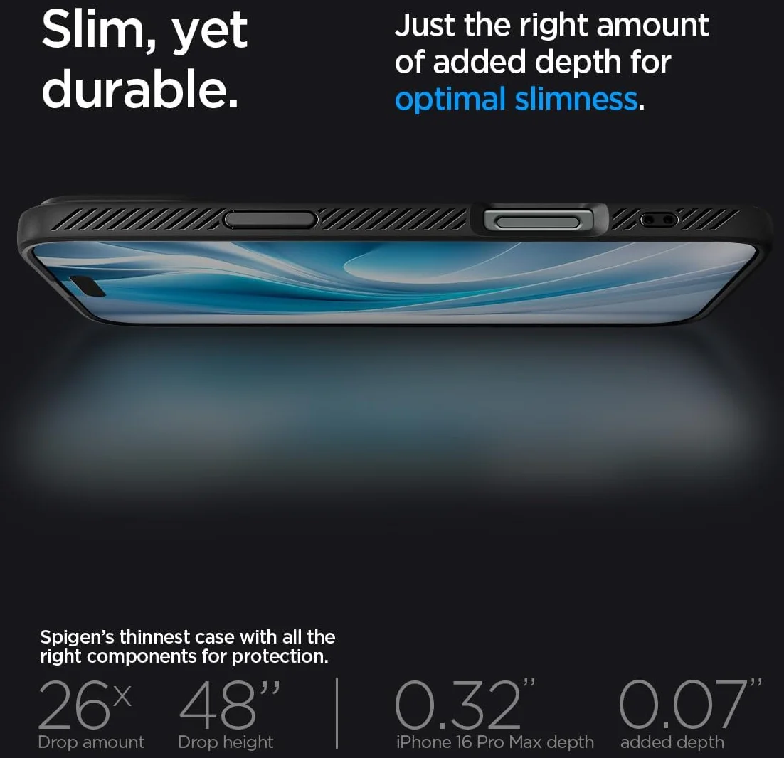 Spigen Liquid Air Apple iPhone 16 Pro Max Hoesje Back Cover Zwart afbeelding 8