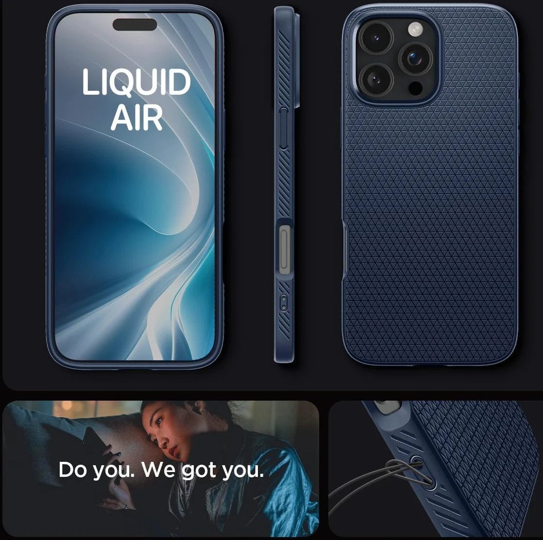 Spigen Liquid Air Apple iPhone 16 Pro Max Hoesje Back Cover Blauw afbeelding 8