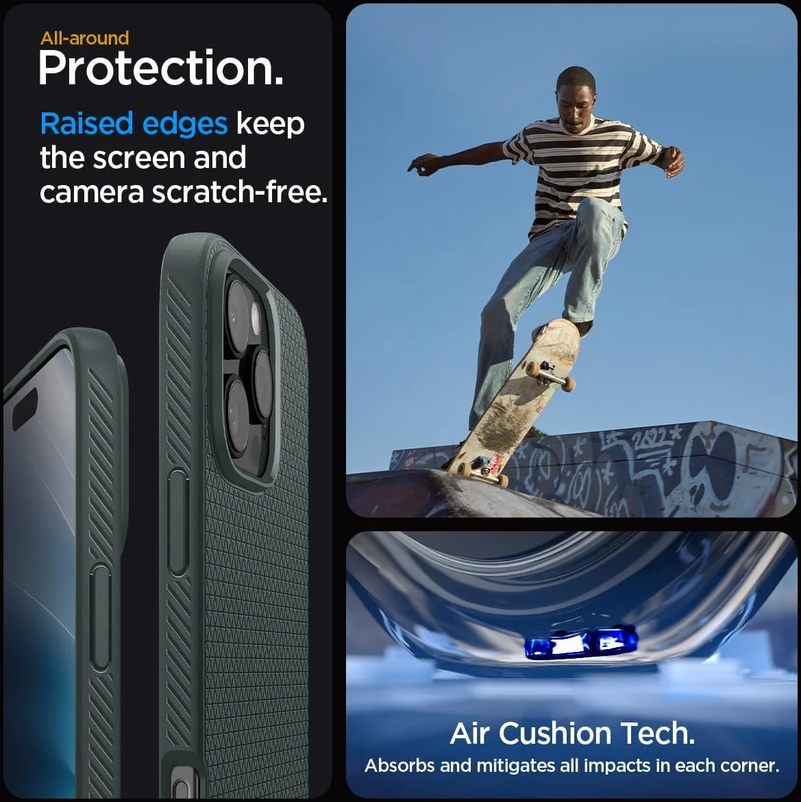 Spigen Liquid Air Apple iPhone 16 Pro Max Hoesje Back Cover Groen afbeelding 5