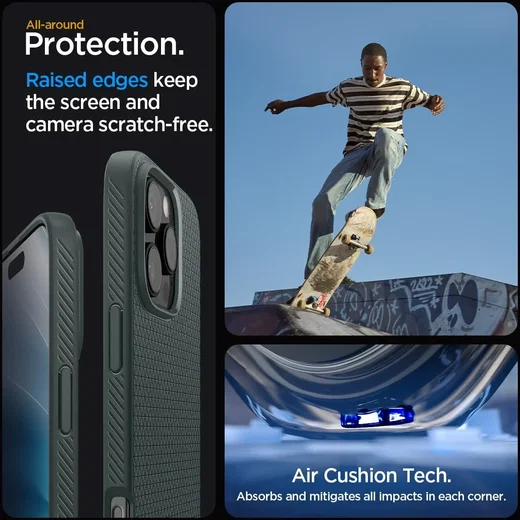 Spigen Liquid Air Apple iPhone 16 Pro Max Hoesje Back Cover Groen afbeelding 5