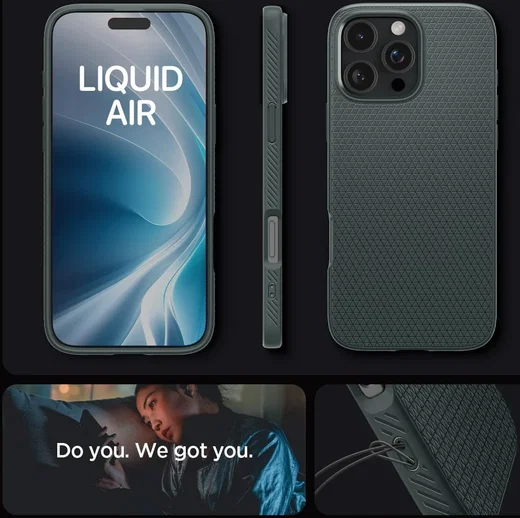 Spigen Liquid Air Apple iPhone 16 Pro Max Hoesje Back Cover Groen afbeelding 7