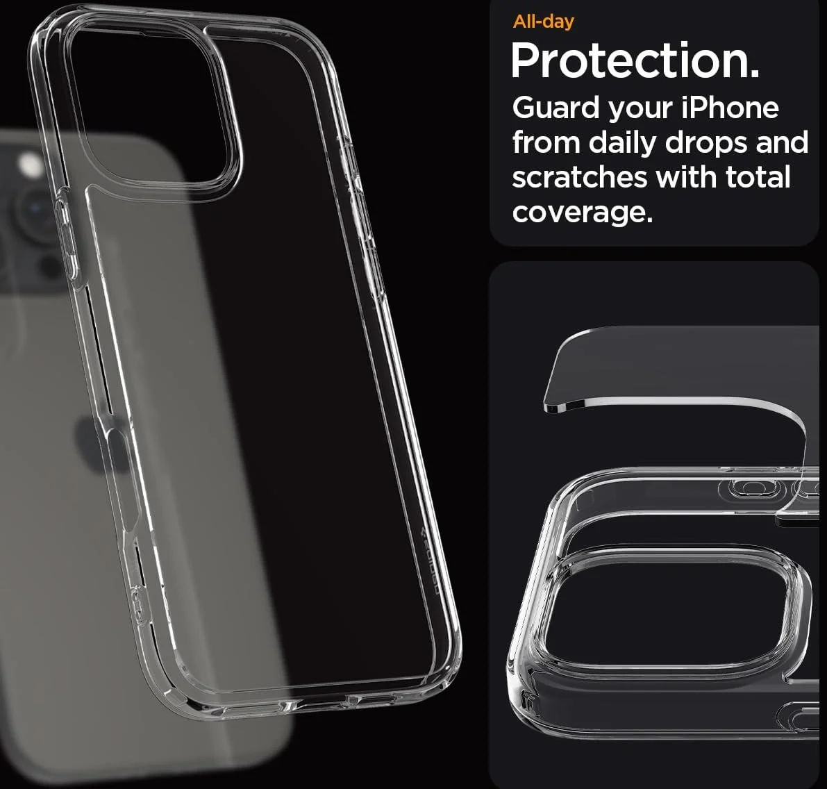 Spigen Ultra Hybrid Apple iPhone 16 Pro Max Hoesje Back Cover Transparant afbeelding 4