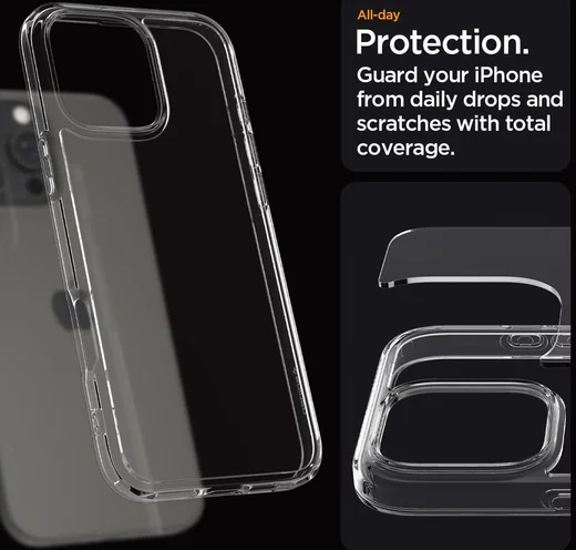 Spigen Ultra Hybrid Apple iPhone 16 Pro Max Hoesje Back Cover Transparant afbeelding 4