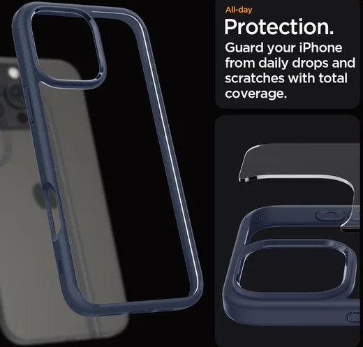 Spigen Ultra Hybrid Apple iPhone 16 Pro Max Hoesje Back Cover Blauw afbeelding 5