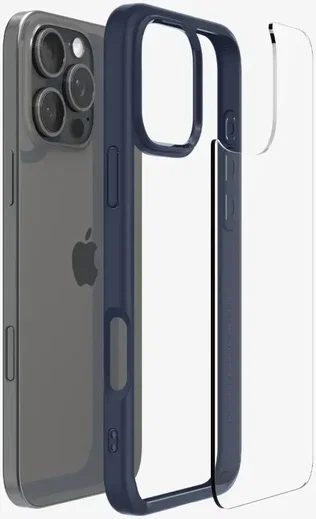 Spigen Ultra Hybrid Apple iPhone 16 Pro Max Hoesje Back Cover Blauw afbeelding 11