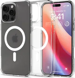 Spigen Ultra Hybrid MagFit Apple iPhone 16 Pro Max Hoesje MagSafe Frost Clear afbeelding