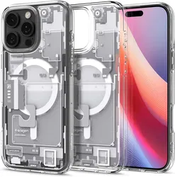 Spigen Ultra Hybrid MagFit Apple iPhone 16 Pro Max Hoesje MagSafe Zero One Wit afbeelding