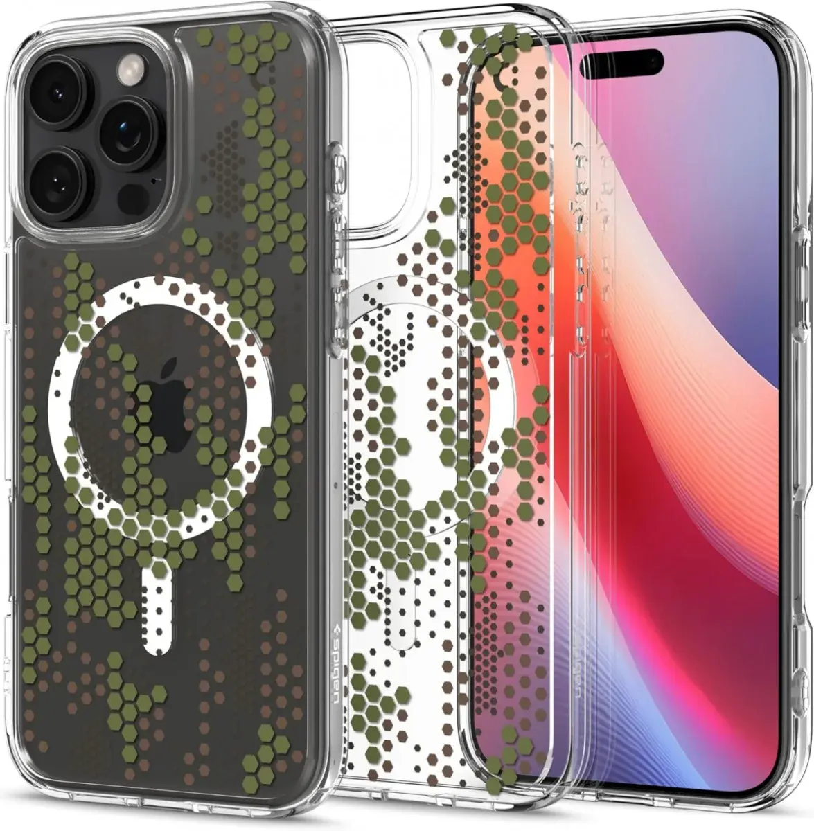 Spigen Ultra Hybrid MagFit Apple iPhone 16 Pro Max Hoesje MagSafe Digital Camo afbeelding 1