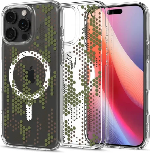 Spigen Ultra Hybrid MagFit Apple iPhone 16 Pro Max Hoesje MagSafe Digital Camo afbeelding 1