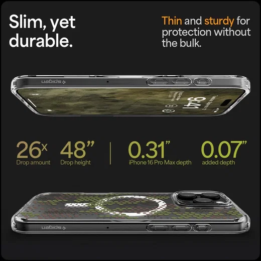 Spigen Ultra Hybrid MagFit Apple iPhone 16 Pro Max Hoesje MagSafe Digital Camo afbeelding 6
