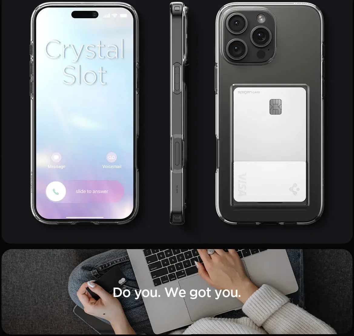 Spigen Crystal Slot Apple iPhone 16 Pro Max Hoesje Back Cover Transparant afbeelding 6