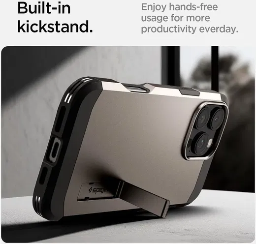 Spigen Tough Armor iPhone 16 Pro Max Hoesje MagSafe Back Cover Gunmetal afbeelding 4