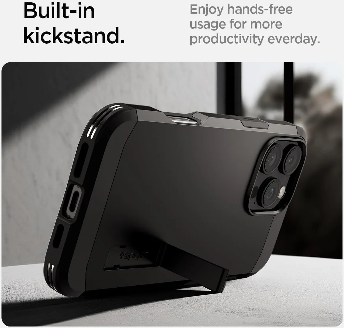 Spigen Tough Armor iPhone 16 Pro Max Hoesje MagSafe Back Cover Zwart afbeelding 4