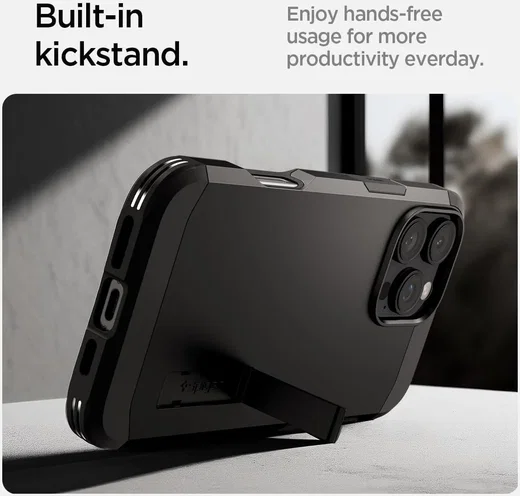 Spigen Tough Armor iPhone 16 Pro Max Hoesje MagSafe Back Cover Zwart afbeelding 4