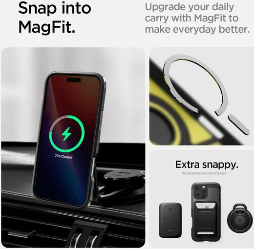 Spigen Tough Armor iPhone 16 Pro Max Hoesje MagSafe Back Cover Zwart afbeelding 6