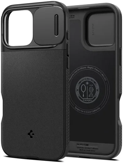 Spigen Optik Armor MagSafe Apple iPhone 16 Pro Max Hoesje Camera Slider Zwart afbeelding 2
