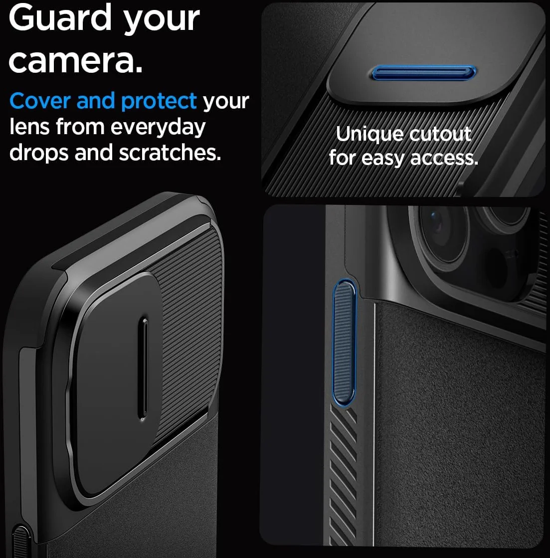 Spigen Optik Armor MagSafe Apple iPhone 16 Pro Max Hoesje Camera Slider Zwart afbeelding 4