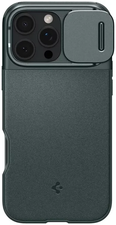 Spigen Optik Armor MagSafe Apple iPhone 16 Pro Max Hoesje Camera Slider Groen afbeelding 2