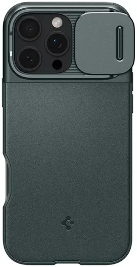 Spigen Optik Armor MagSafe Apple iPhone 16 Pro Max Hoesje Camera Slider Groen afbeelding 2