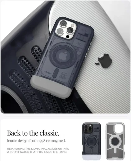 Spigen Classic C1 MagFit Apple iPhone 16 Pro Max Hoesje MagSafe Graphite afbeelding 3