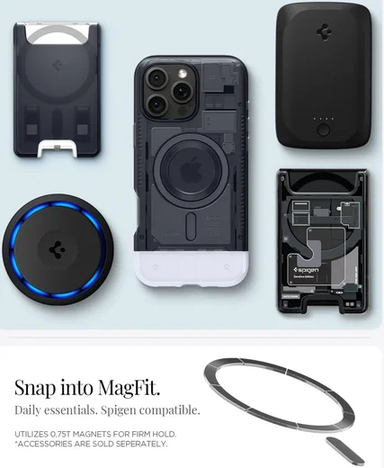 Spigen Classic C1 MagFit Apple iPhone 16 Pro Max Hoesje MagSafe Graphite afbeelding 4