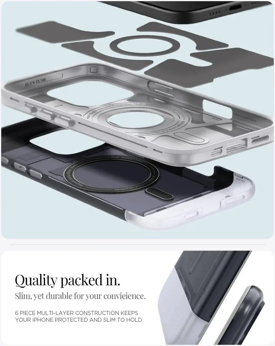 Spigen Classic C1 MagFit Apple iPhone 16 Pro Max Hoesje MagSafe Graphite afbeelding 6