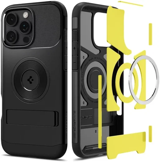 Spigen Slim Armor MagFit Apple iPhone 16 Pro Max Hoesje MagSafe Zwart afbeelding 10